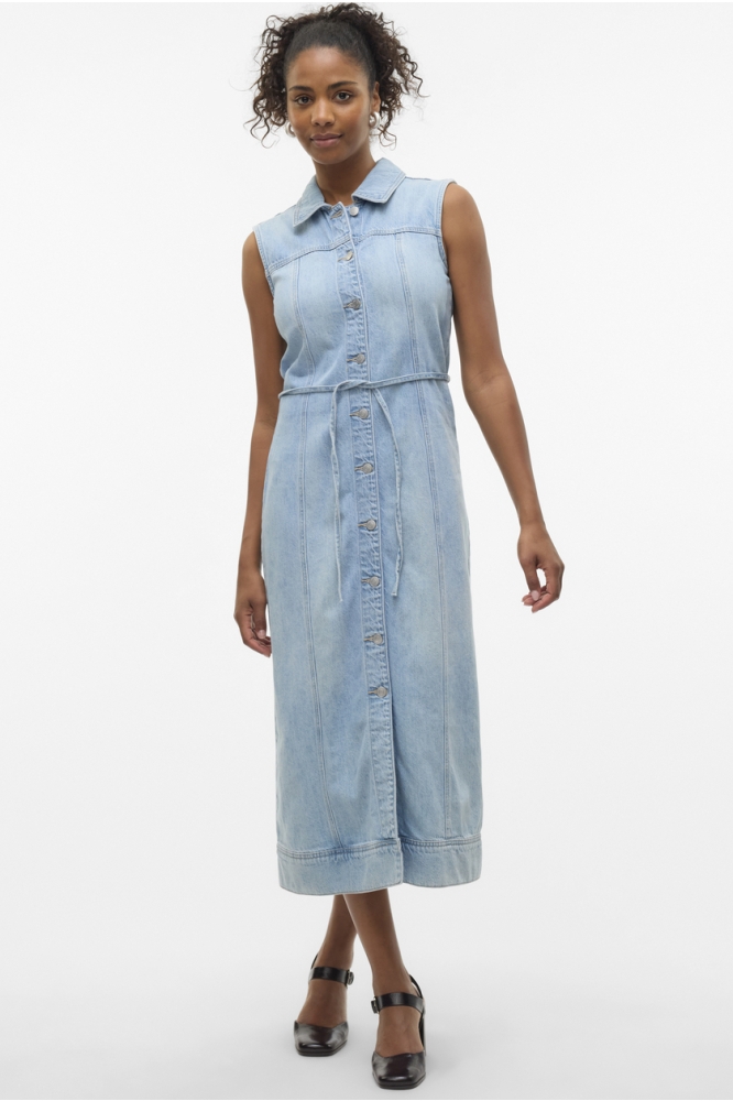 VMNENYA SL 7/8 DENIM VEST DRESS SI3 10331072 MEDIUM BLUE DENIM